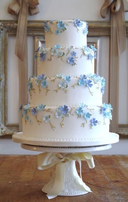 48 ideas wedding cakes with flowers between tiers white for 2019 -   15 cake Wedding blue ideas