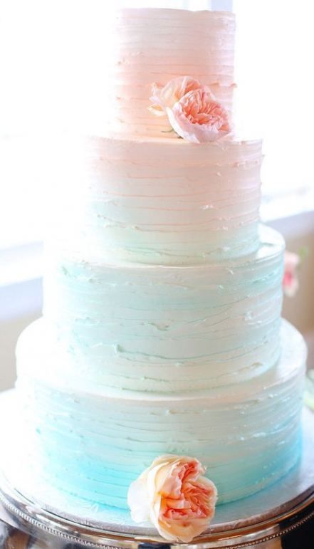 55+  Ideas Wedding Blue Pink Cotton Candy -   15 cake Wedding blue ideas