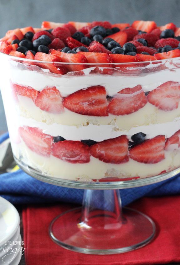 Triple Berry Trifle -   15 desserts Strawberry blueberry ideas