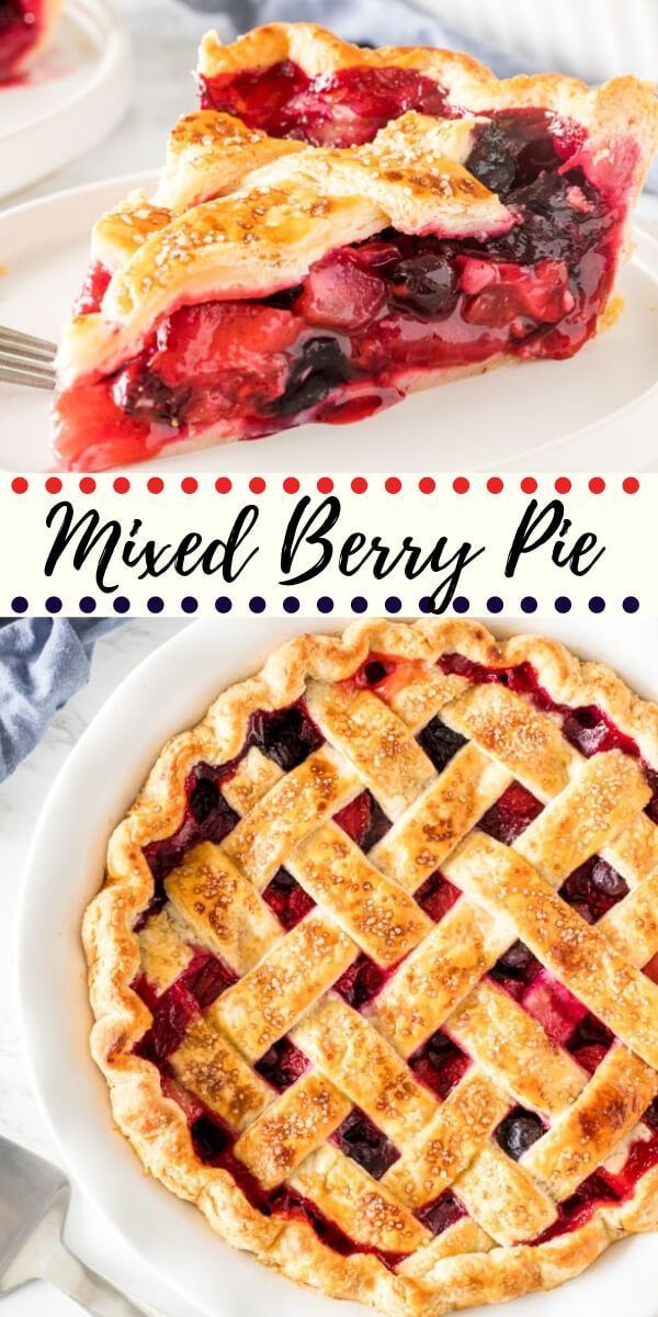 Mixed Berry Pie -   15 desserts Strawberry blueberry ideas