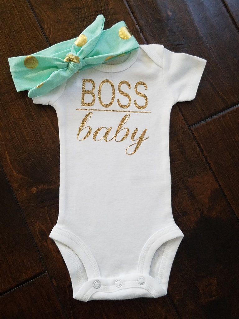 Gold Glitter Boss Baby Onesie Funny Onesie -   15 DIY Clothes Baby awesome ideas