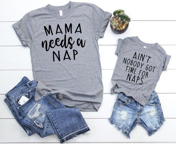 Mama Needs a Nap Set - Mother Son Matching Shirts - Mom and Daughter Matching Shirts - Mom and Baby Boy Matching - Mother Son T Shirts -   15 DIY Clothes Baby awesome ideas