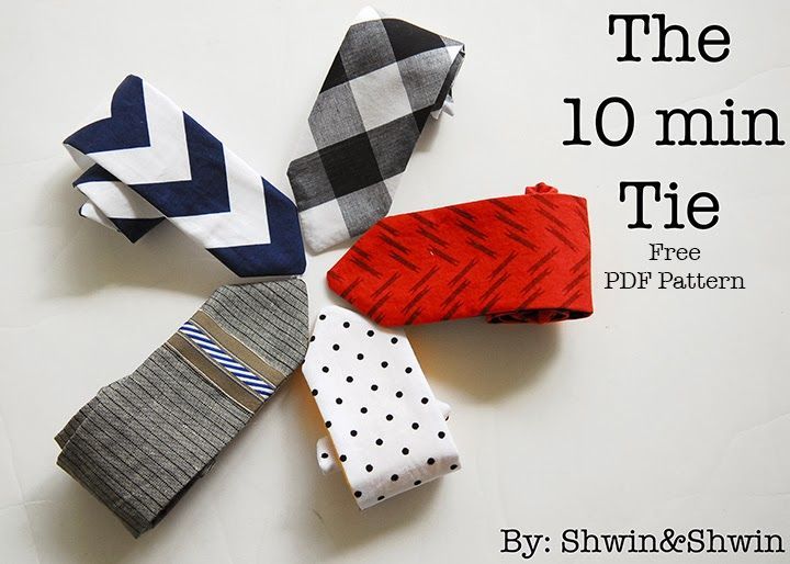 15 DIY Clothes For Boys tie pattern ideas