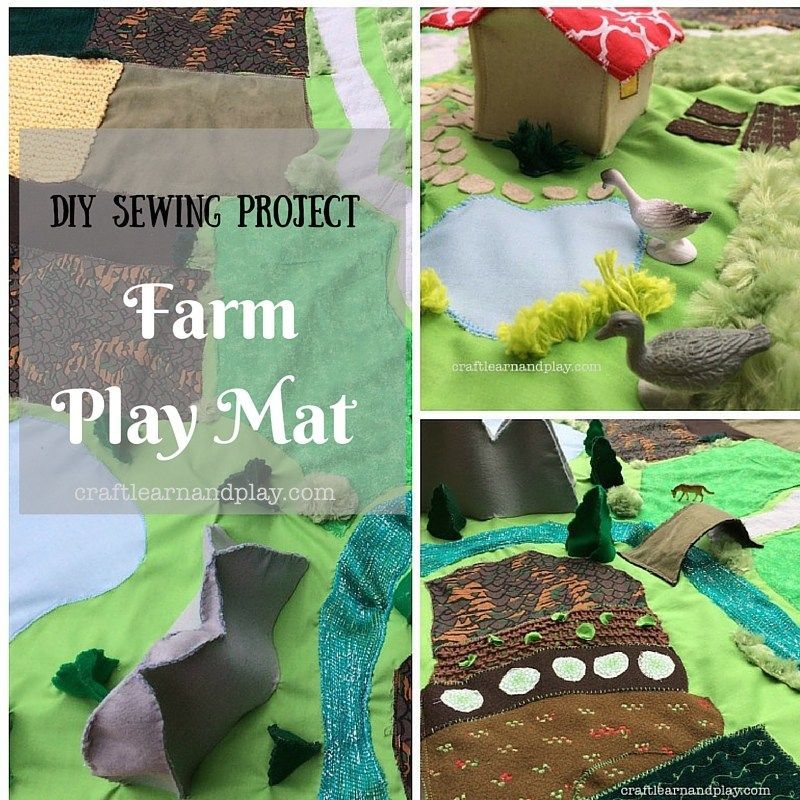 Handcrafted Farm Scenery Playmat - Unique Gift for Toddler -   15 fabric crafts For Kids play mats ideas