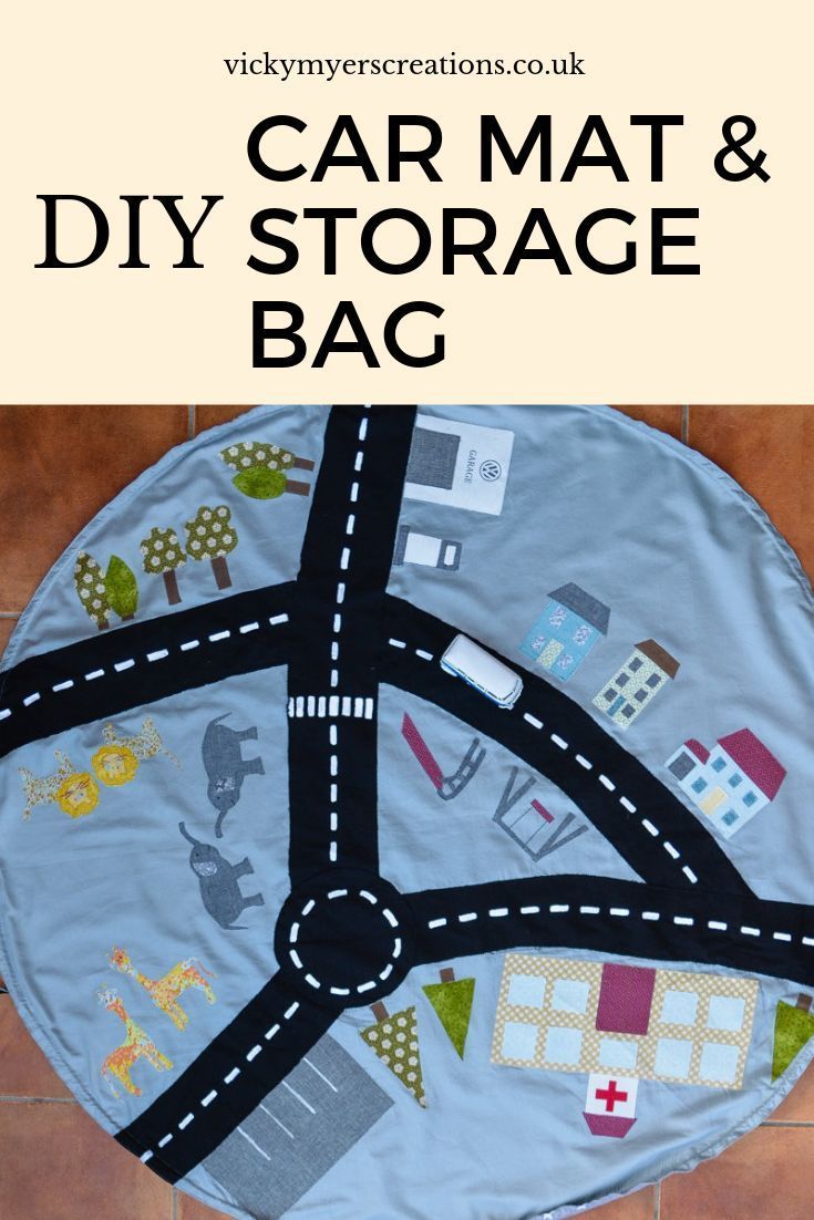 DIY drawstring car play mat (post sponsored by Volkswagen -   15 fabric crafts For Kids play mats ideas