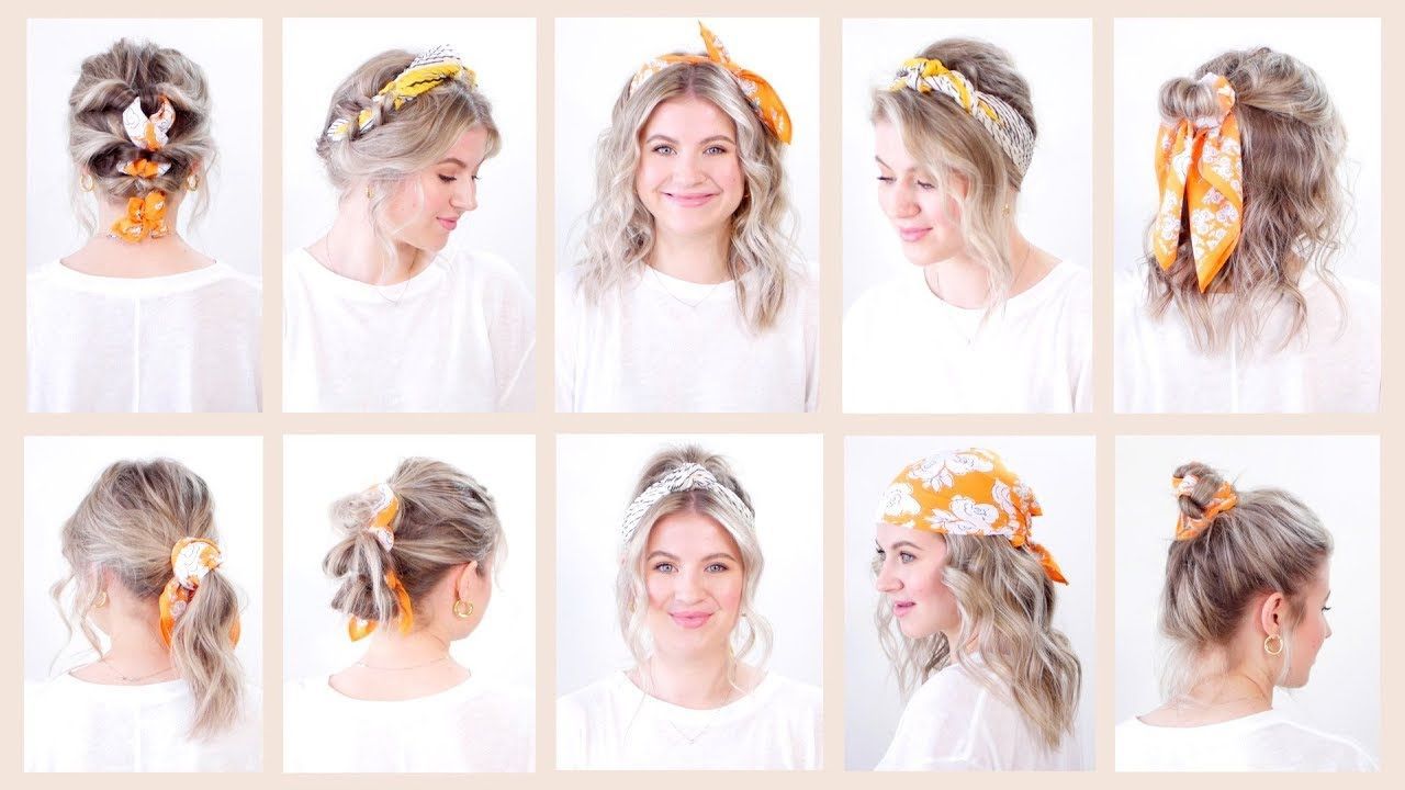 10 Easy Summer Hairstyles with Bandana Headband | Milabu - video -   15 hairstyles Bandana headbands ideas