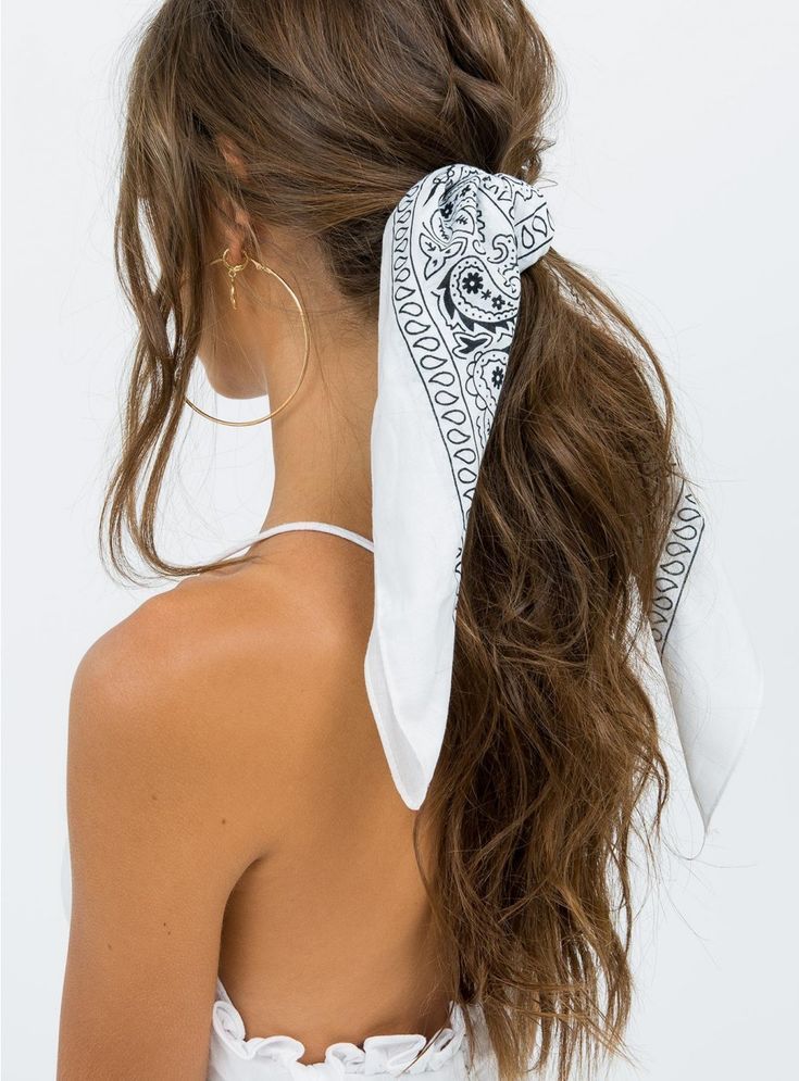 White Bandana - LastStepPin -   15 hairstyles Bandana headbands ideas