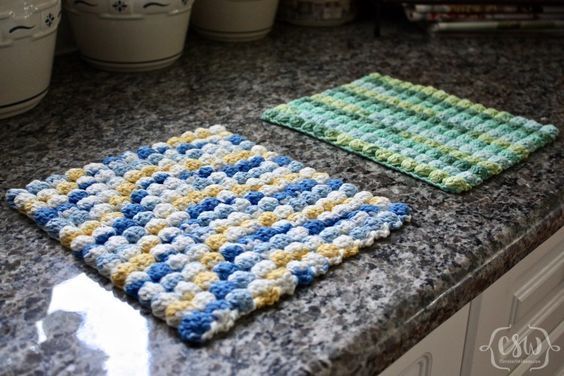 15 knitting and crochet Free Patterns hot pads ideas