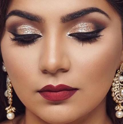27+ Ideas Indian Bridal Makeup For Brown Eyes Wedding -   15 makeup Wedding indian ideas