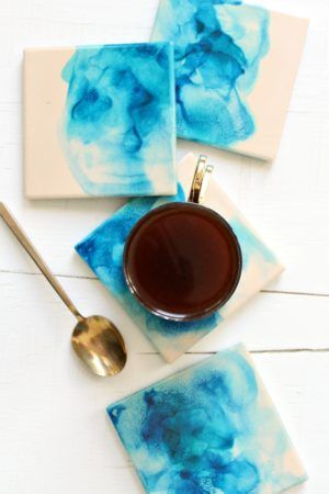 DIY Watercolor Coasters -   16 diy projects For Men upcycling ideas