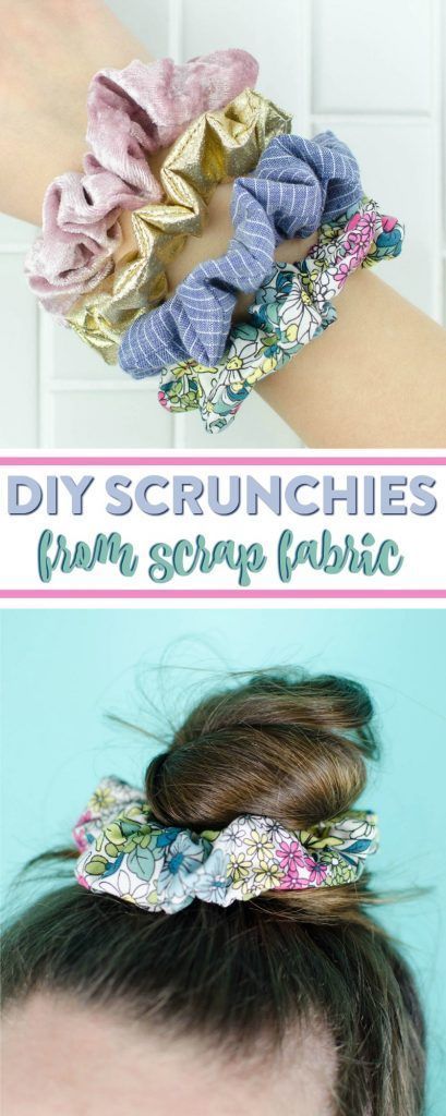 DIY Scrunchies - a great DIY hair accessory from scrap fabric -   16 diy projects For Men upcycling ideas