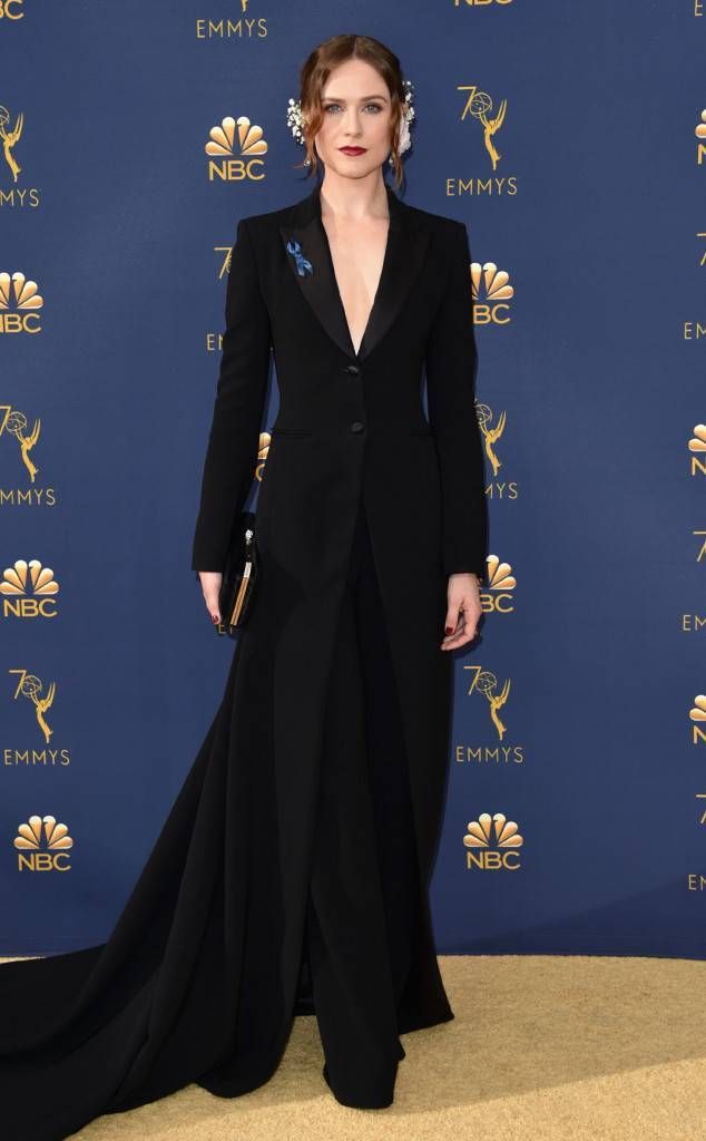 Evan Rachel Wood from 2018 Emmys Red Carpet Fashion -   16 dress Black wood ideas