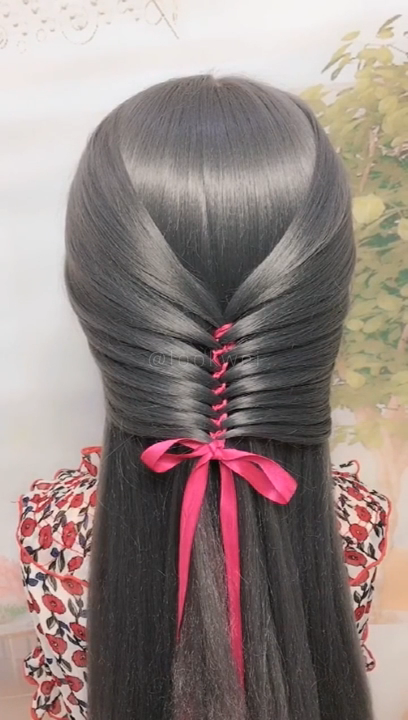 Hair-style knitting skills with ribbons -   16 hair Summer how to get ideas