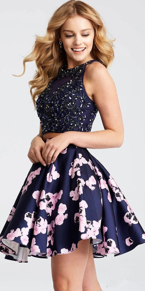 Two Pieces Beading Sleeveless Homecoming Dress ML600 -   16 homecoming dress Classy ideas