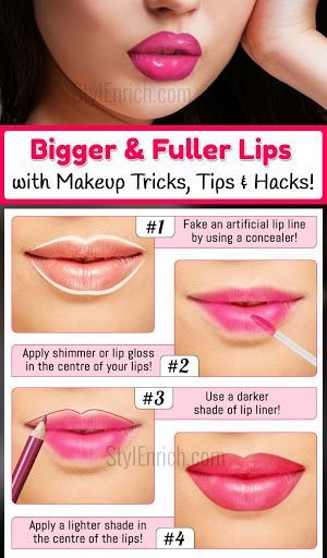 How to Get Fuller Lips With Makeup Tricks, Tips & Hacks? -   16 makeup Hacks for lips ideas