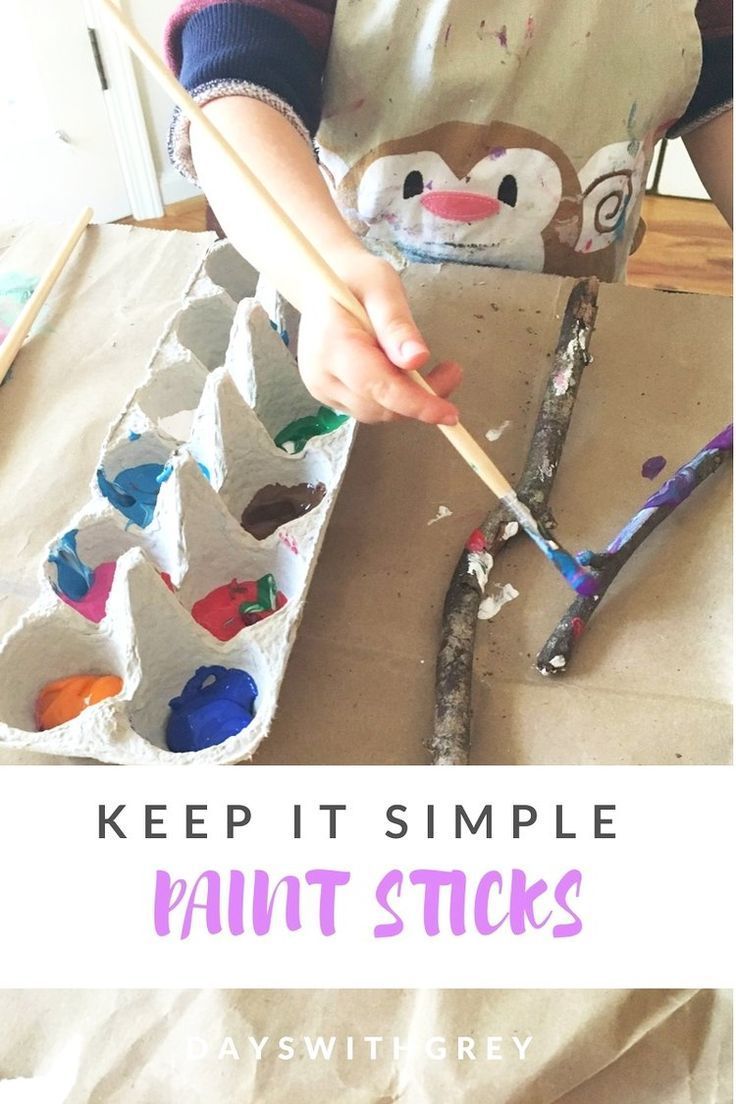 It's Simple; Gather Sticks and Create. -   16 plants Painting preschool ideas
