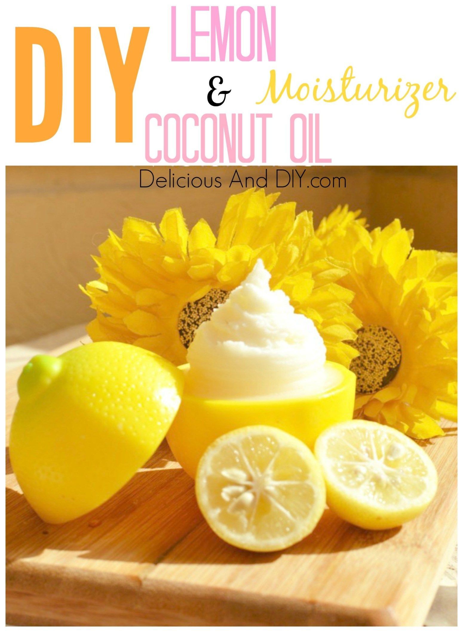 Lemon And Organic Coconut Oil Face Moisturizer -   16 skin care Face moisturizer ideas