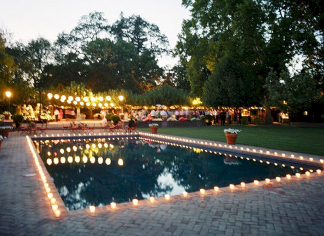 Best Inspirations 45 Awesome Pool Wedding Decorations Ideas 043 -   16 wedding Backyard pool ideas