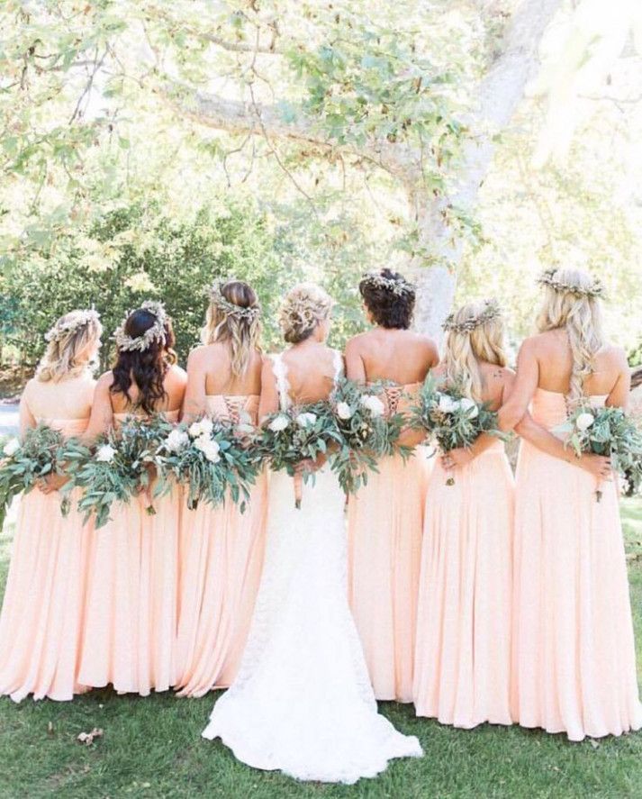 16 wedding Bridesmaids peach ideas