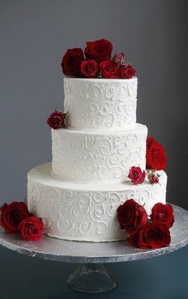 Best Wedding Cakes Simple White Red Roses 67+ Ideas -   16 wedding Cakes red ideas