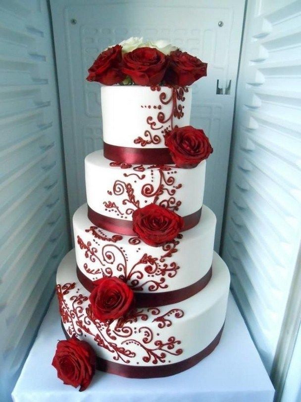 вњ” 30 wedding cakes so elegant, we can't look away 00113 -   16 wedding Cakes red ideas