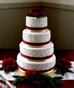 35 Burgundy Wedding Cakes On Your Big Day -   16 wedding Cakes red ideas