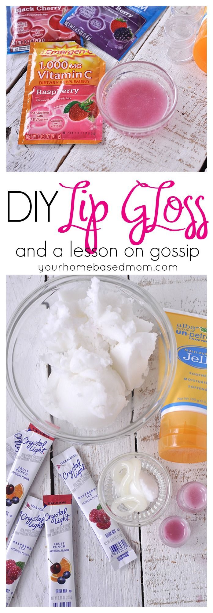 DIY Lip Gloss and a lesson on Gossip}Activity Day Idea -   17 diy projects For Women lip balm ideas