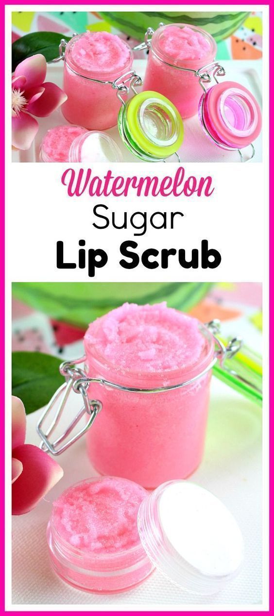 Watermelon Sugar Lip Scrub- Fun Summer DIY Lip Scrub -   17 diy projects For Women lip balm ideas