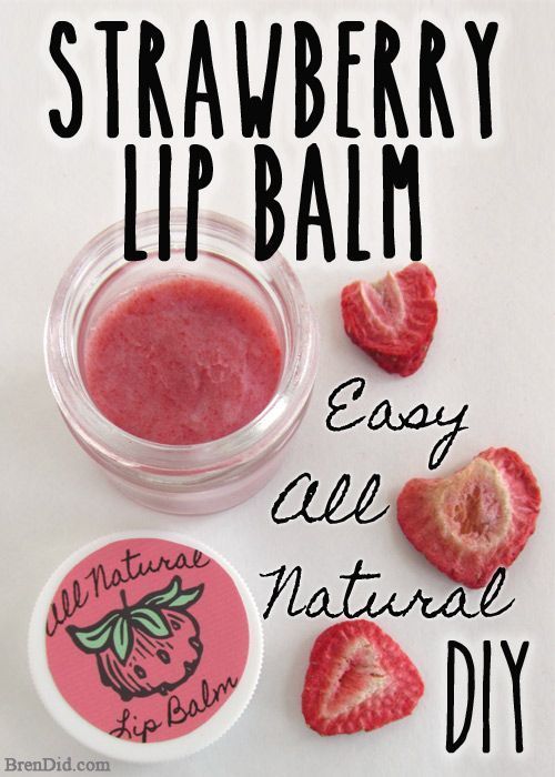 DIY Sweet Strawberry Lip Balm Recipe -   17 diy projects For Women lip balm ideas