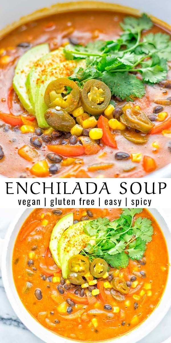 Spicy Garlic Enchilada Soup -   17 healthy recipes Soup lunch foods ideas