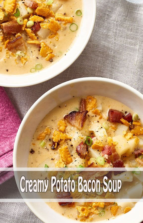 Creamy Potato Bacon Soup -   17 healthy recipes Soup lunch foods ideas
