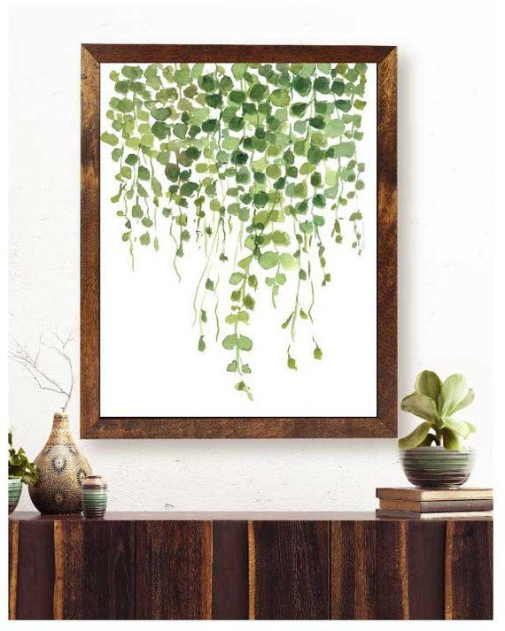 Botanical wall art/ eucalyptus wall art/ greenery wall decor/ watercolor eucalyptus/ hanging plant a -   17 plants Art decor ideas