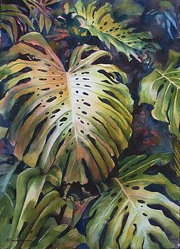 Split Leaves by Sue Zimmermann -   17 tropical planting Art ideas