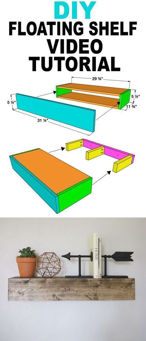 DIY Floating Shelf -   18 diy projects House floating shelves ideas