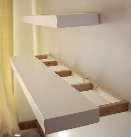 Unfinished Wood Floating Shelves -   18 diy projects House floating shelves ideas