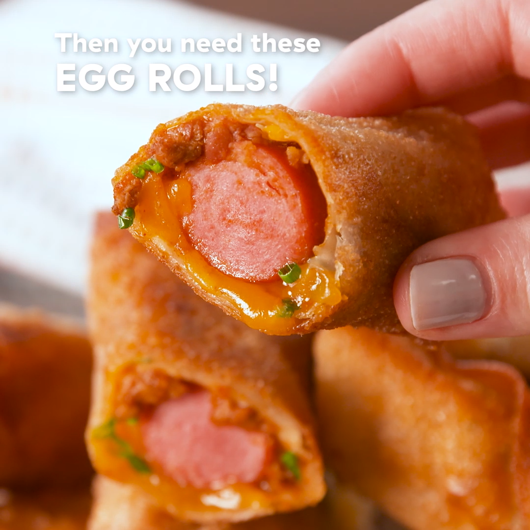 Chili Cheese Dog Egg Rolls -   18 healthy recipes Wraps appetizers ideas