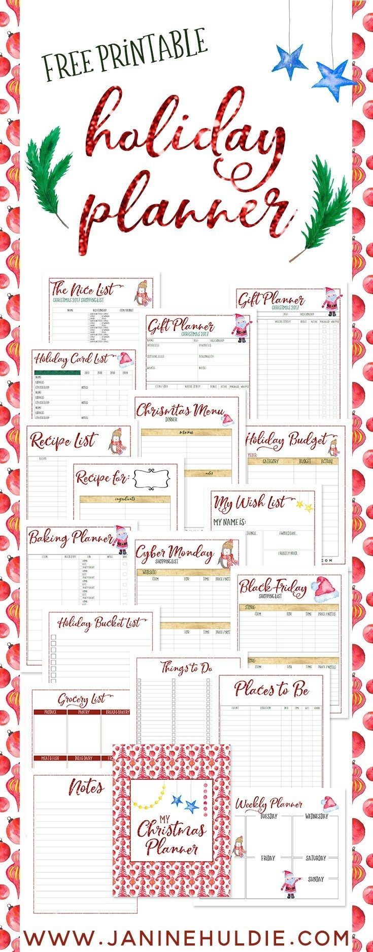 FREE Christmas Planner Printable Available NOW! -   18 holiday Happy free printable ideas