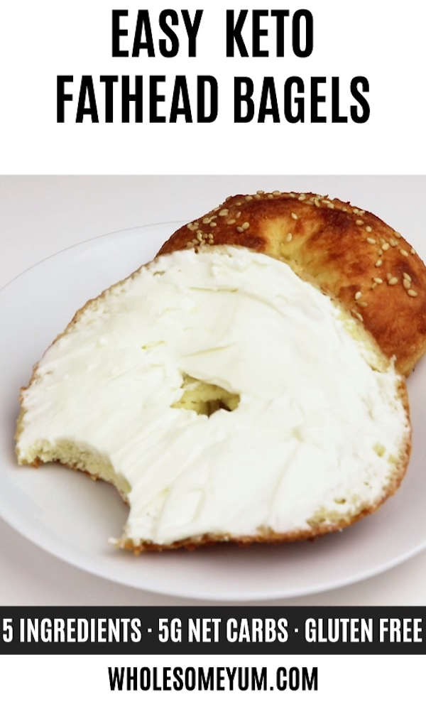 Keto Low Carb Bagels Recipe with Fathead Dough - Gluten Free -   19 diet Breakfast foods ideas