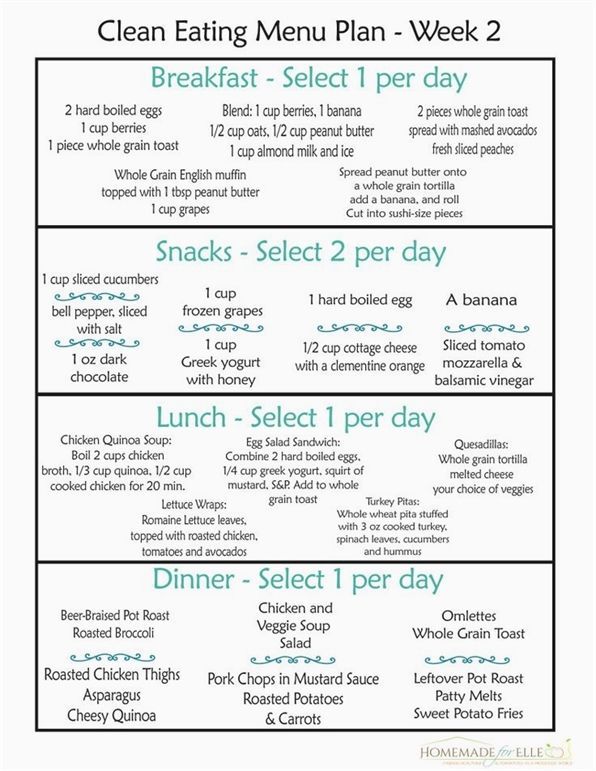 Clean Eating Meal Plan 100% Free - Includes Breakfast, Lunch, Dinner & Snacks! -   19 diet Clean Eating health ideas