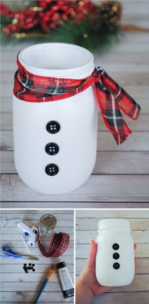 How to Make a Mason Jar Snowman -   19 diy projects Wedding mason jars ideas