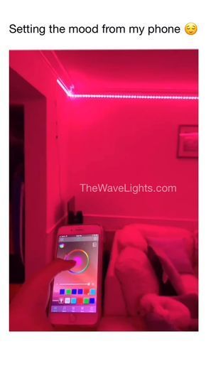 Led strip light w/ remote -   19 room decor Colorful wall ideas