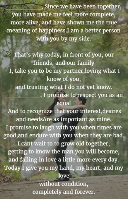 Wedding Vows To Husband Examples Beautiful 61+ Ideas -   19 wedding Vows to him ideas