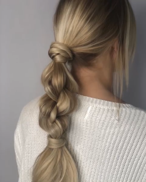 Looped Braid Pony Tutorial -   20 hair Videos updos ideas