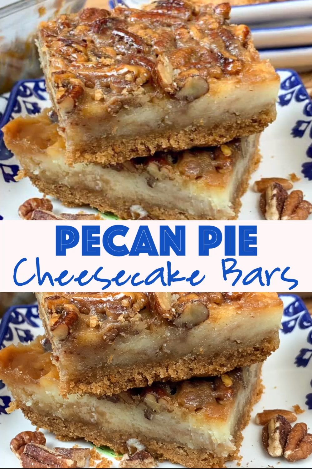 Pecan Pie Cheesecake Bars -   24 desserts Bars videos ideas