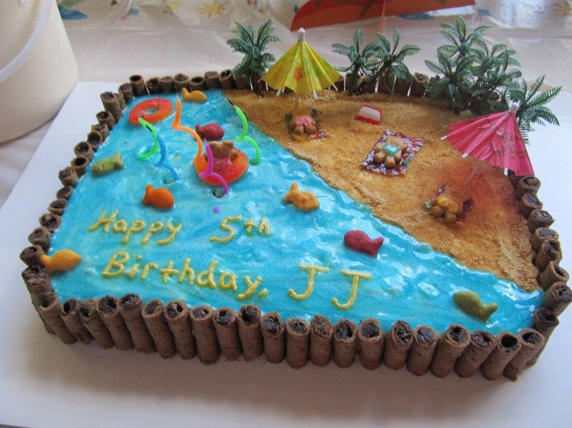 21+ Awesome Image of Beach Birthday Cakes -   8 beach cake For Kids ideas