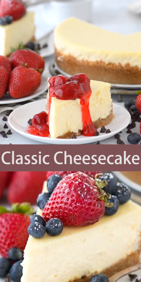 Classic Plain Cheesecake -   8 cake Blueberry graham crackers ideas