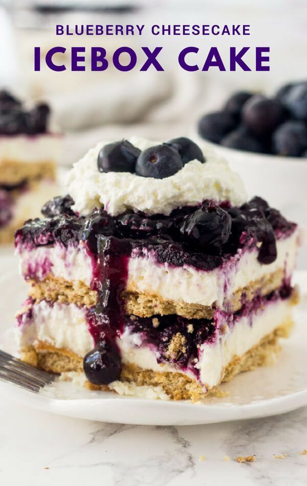 Blueberry Cheesecake Icebox Cake -   8 cake Blueberry graham crackers ideas