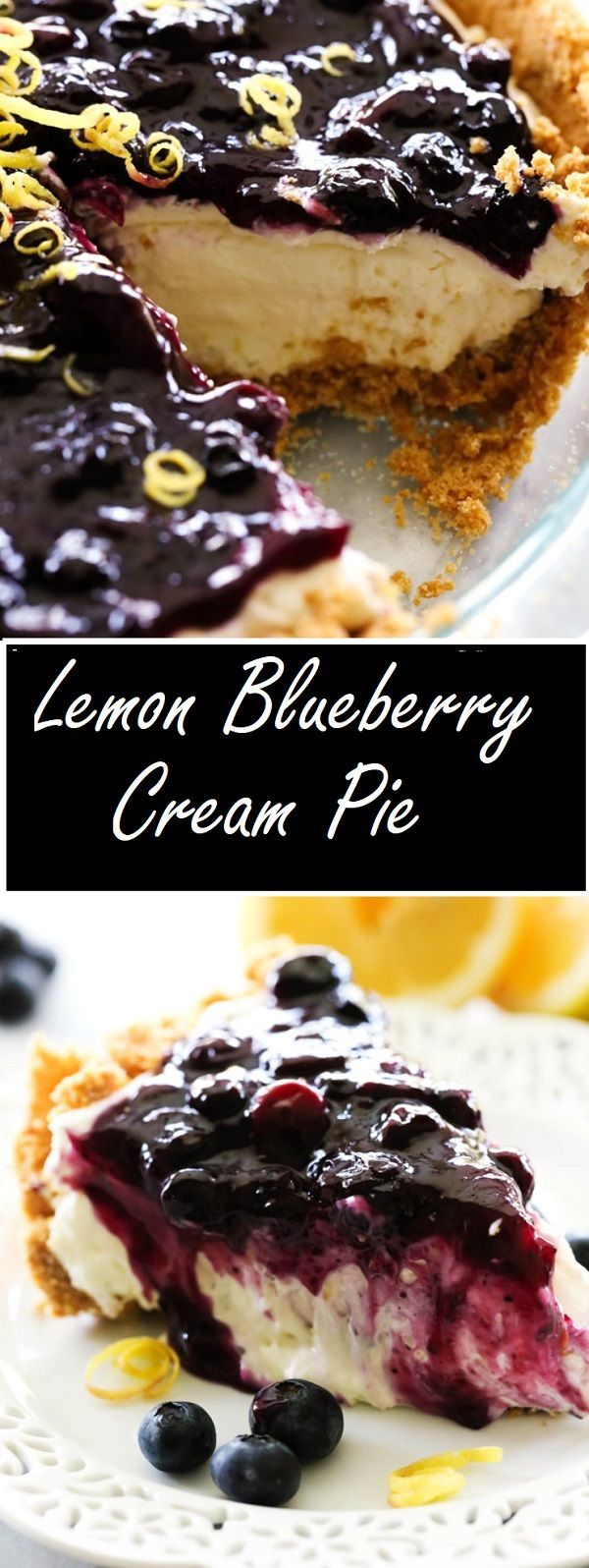 Lemon Blueberry Cream Pie -   8 cake Blueberry graham crackers ideas