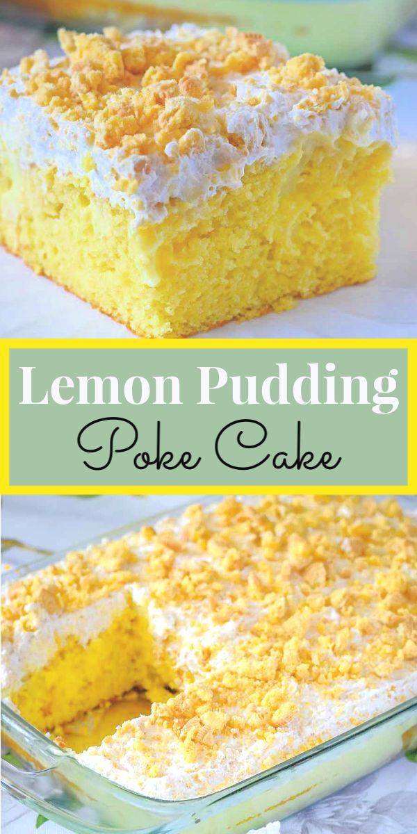 Lemon Pudding Poke Cake -   9 lemon cake Easy ideas