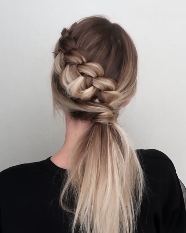 Chunky Dutch braid ponytail tutorial @whatlydialikes via Instagram -   10 hairstyles For Girls elegant ideas